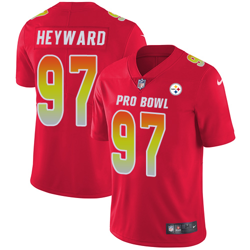 Nike Steelers #97 Cameron Heyward Red Men's Stitched NFL Limited AFC 2018 Pro Bowl Jersey - Click Image to Close